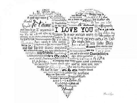 As The French Say-Heart Black Ornate Wood Framed Art Print with Double Matting by De Lauzun, Marion