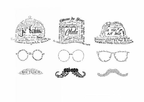 As The French Say-Men White Modern Wood Framed Art Print with Double Matting by De Lauzun, Marion