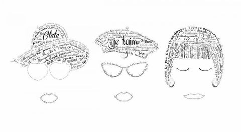 As The French Say-Ladies White Modern Wood Framed Art Print with Double Matting by De Lauzun, Marion