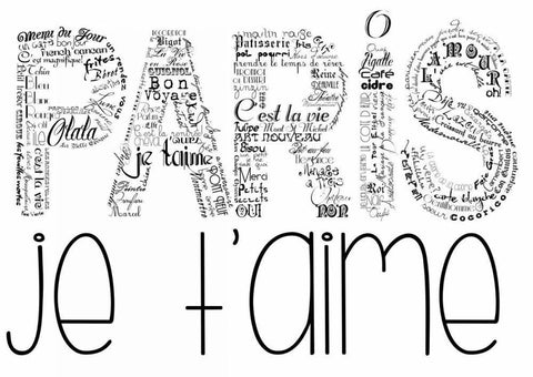 As The French Say-Paris White Modern Wood Framed Art Print with Double Matting by De Lauzun, Marion