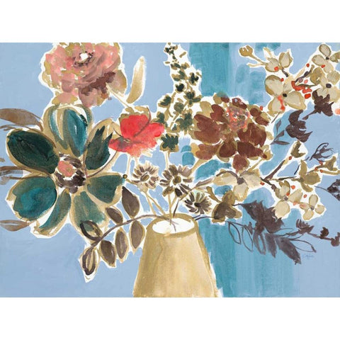 Lulus Bouquet Black Modern Wood Framed Art Print by Sandland, Colleen