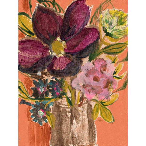 Charlottes Garden, Still Life 2 Black Modern Wood Framed Art Print by Sandland, Colleen