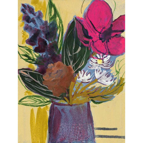 Charlottes Garden, Still Life 3 Black Modern Wood Framed Art Print with Double Matting by Sandland, Colleen