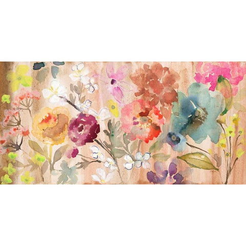 Awash in FLowers Black Modern Wood Framed Art Print by Sandland, Colleen