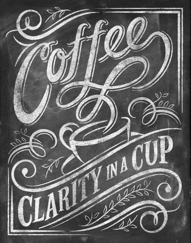 Wise Coffee 1 Black Ornate Wood Framed Art Print with Double Matting by Taylor, Dorothea