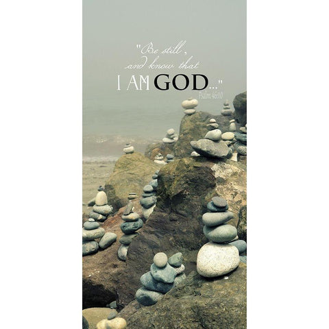 I AM God Gold Ornate Wood Framed Art Print with Double Matting by Dickinson, Robin