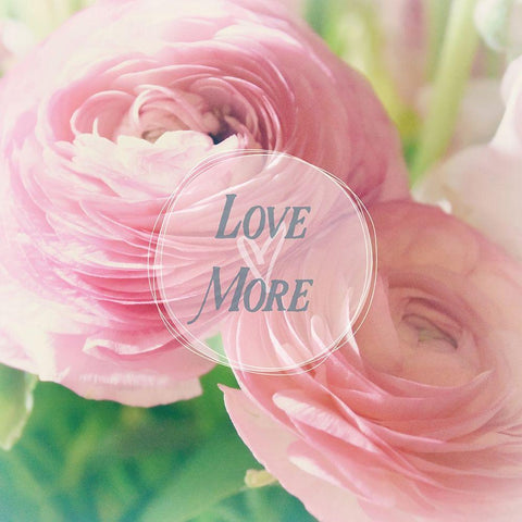 Love More Black Modern Wood Framed Art Print by Dickinson, Robin