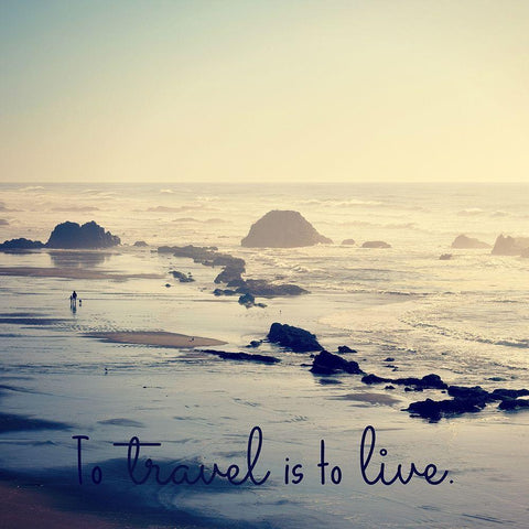 To Travel Is To Live Gold Ornate Wood Framed Art Print with Double Matting by Dickinson, Robin