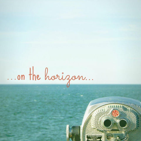 On The Horizon White Modern Wood Framed Art Print by Dickinson, Robin