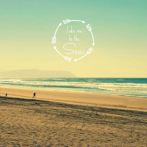 Take Me To The Sea Black Ornate Wood Framed Art Print with Double Matting by Dickinson, Robin