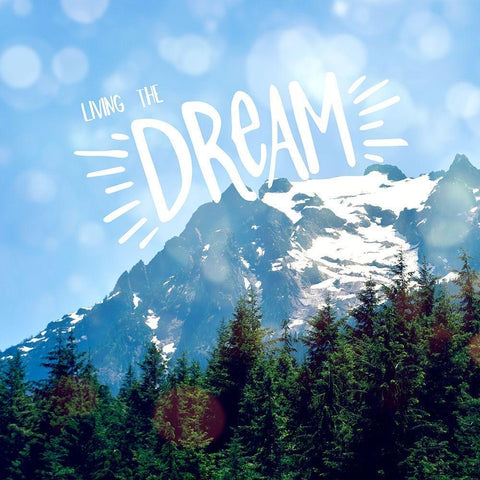 Living The Dream Black Modern Wood Framed Art Print with Double Matting by Dickinson, Robin