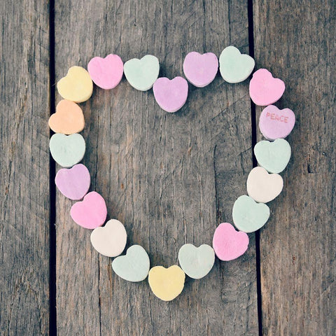 Love and Peace Black Modern Wood Framed Art Print by Dickinson, Robin