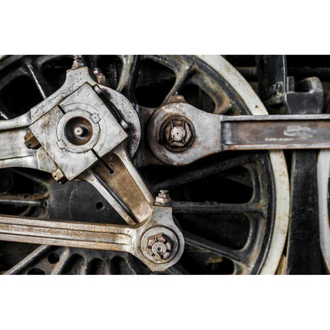 Industrial Track 4 Black Modern Wood Framed Art Print by Mark Spowart Photography