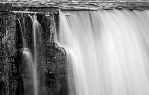 Falling Waters White Modern Wood Framed Art Print with Double Matting by Mark Spowart Photography
