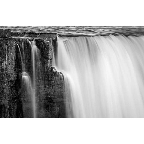 Falling Waters Gold Ornate Wood Framed Art Print with Double Matting by Mark Spowart Photography