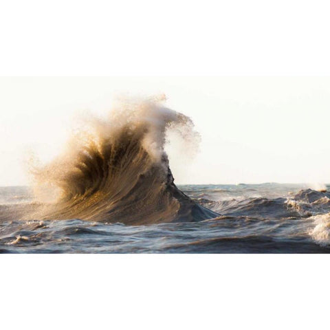 Rogue Wave White Modern Wood Framed Art Print by Mark Spowart Photography
