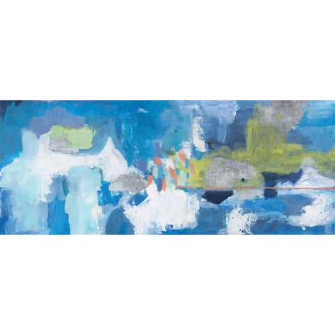 Joyous Spring Black Modern Wood Framed Art Print by Aubrey