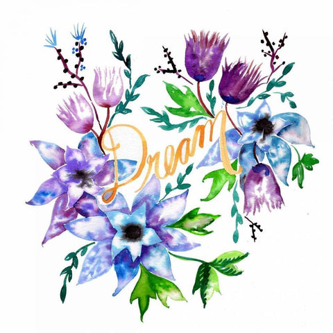 Dream, Enchanted Garden White Modern Wood Framed Art Print by Esther Bley Designs