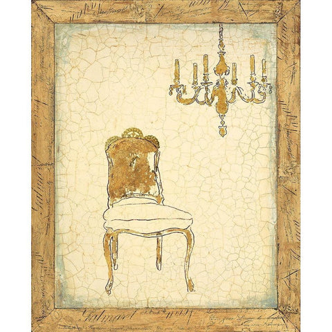 Sitting Pretty Gold Ornate Wood Framed Art Print with Double Matting by Studio