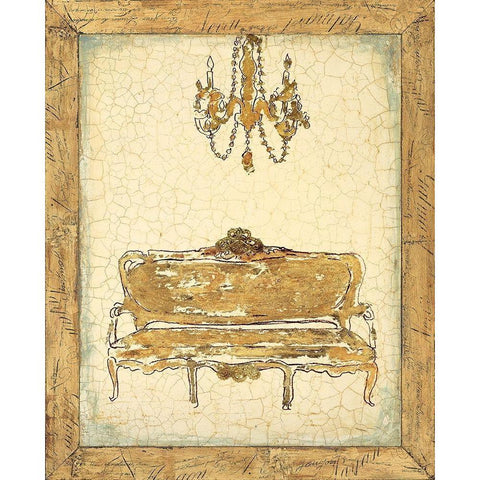 Divine Recline Gold Ornate Wood Framed Art Print with Double Matting by Studio