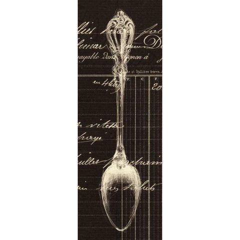 Spoon Document Black Modern Wood Framed Art Print with Double Matting by Z Studio