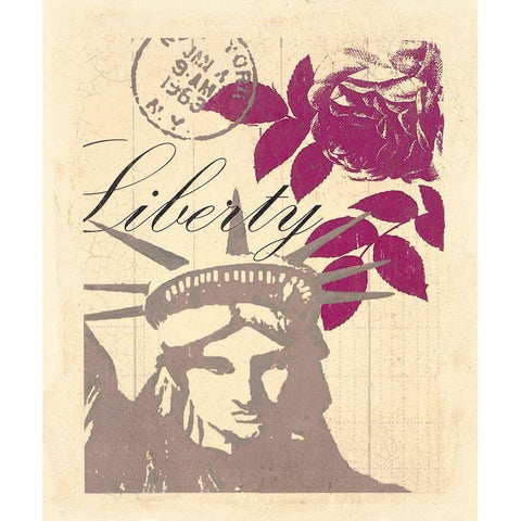 WORLD TOUR LIBERTY Black Modern Wood Framed Art Print by Z Studio