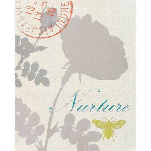 NURTURE NATURE Gold Ornate Wood Framed Art Print with Double Matting by Z Studio