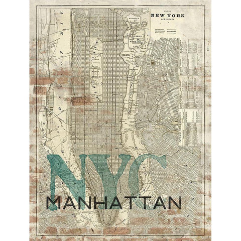 Reclaimed NYC Map Black Modern Wood Framed Art Print by Z Studio