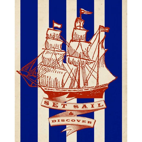 Nautical Advice 2 Black Modern Wood Framed Art Print by Z Studio