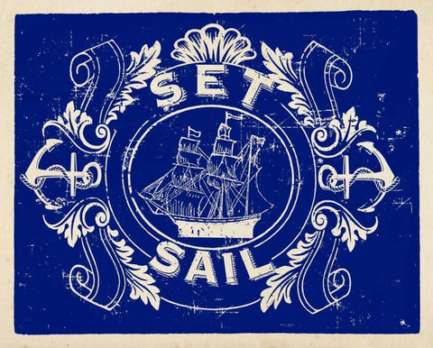 Nautical Advice 8 Black Ornate Wood Framed Art Print with Double Matting by Z Studio