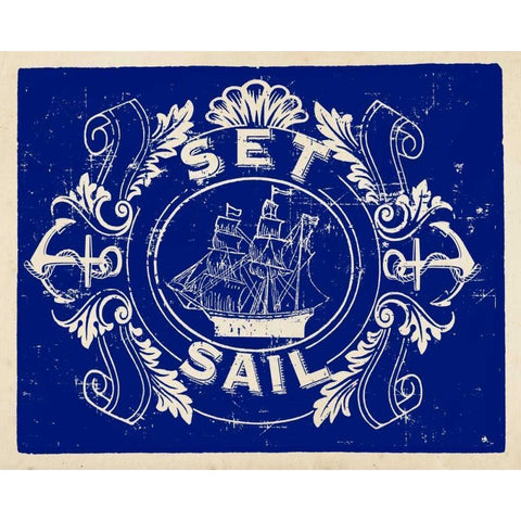 Nautical Advice 8 Gold Ornate Wood Framed Art Print with Double Matting by Z Studio