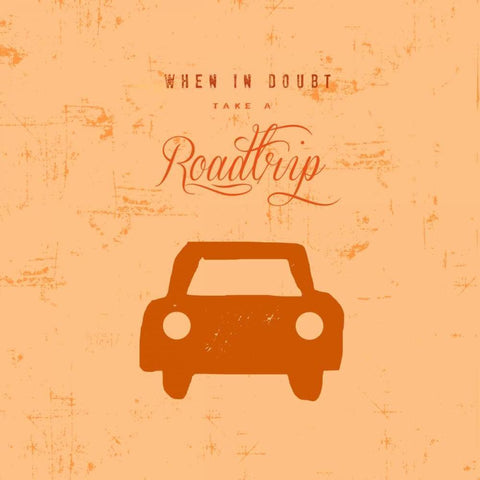 Lets Travel 4 Black Modern Wood Framed Art Print with Double Matting by Z Studio