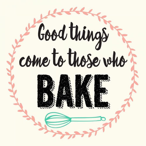 Good Thing Come To Those Who Bake White Modern Wood Framed Art Print by Z Studio