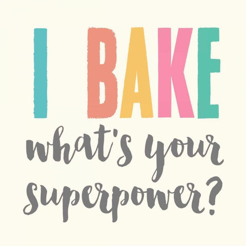 I Bake Gold Ornate Wood Framed Art Print with Double Matting by Z Studio