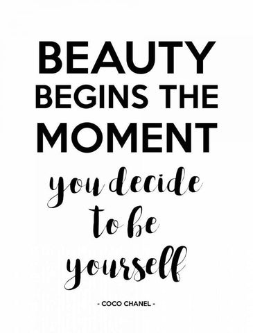 Beauty Begins Black Ornate Wood Framed Art Print with Double Matting by Z Studio