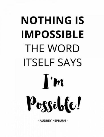 Nothing IS Impossible Black Ornate Wood Framed Art Print with Double Matting by Z Studio