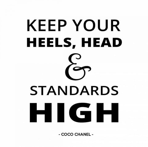 Keep Your Heels High Black Ornate Wood Framed Art Print with Double Matting by Z Studio