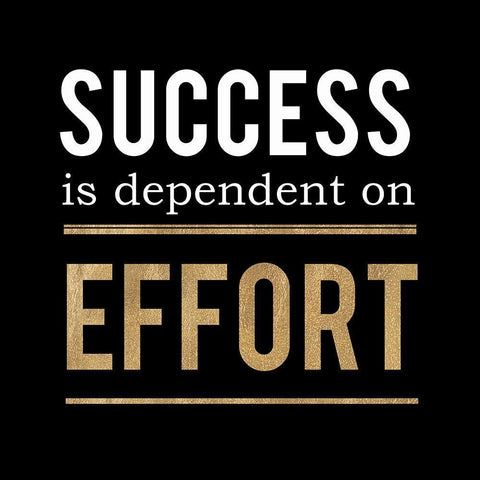 Success and Effort Black Ornate Wood Framed Art Print with Double Matting by Z Studio