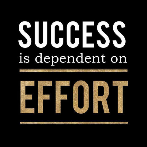 Success and Effort Black Modern Wood Framed Art Print with Double Matting by Z Studio