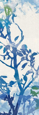 Flowing Branches II Black Ornate Wood Framed Art Print with Double Matting by Dos Santos, Bella