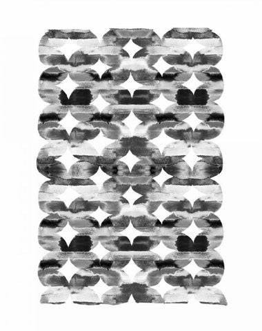 Global Influence 1  White Modern Wood Framed Art Print with Double Matting by Dos Santos, Bella