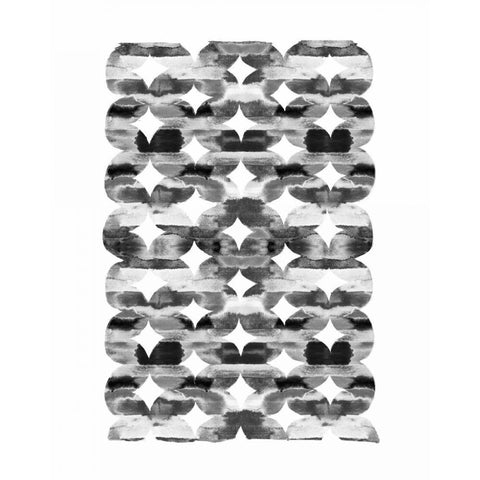 Global Influence 1  Black Modern Wood Framed Art Print with Double Matting by Dos Santos, Bella