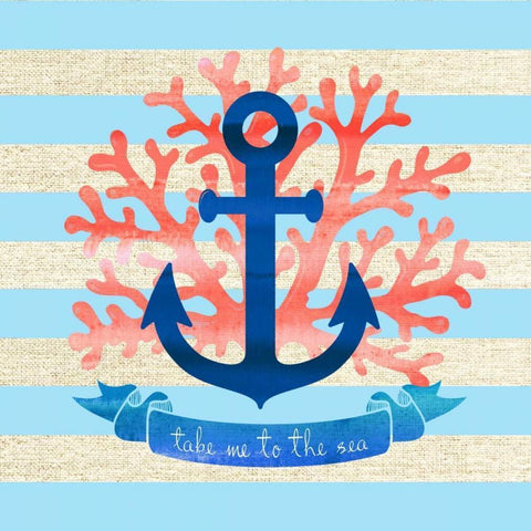 Take Me to The Sea Black Ornate Wood Framed Art Print with Double Matting by Dos Santos, Bella