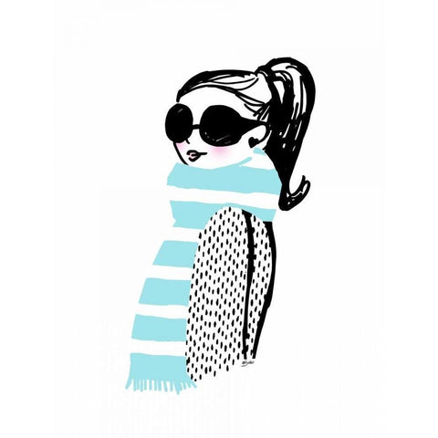 Paulette White Modern Wood Framed Art Print by Dos Santos, Bella