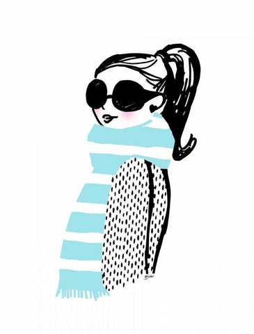 Paulette Black Ornate Wood Framed Art Print with Double Matting by Dos Santos, Bella