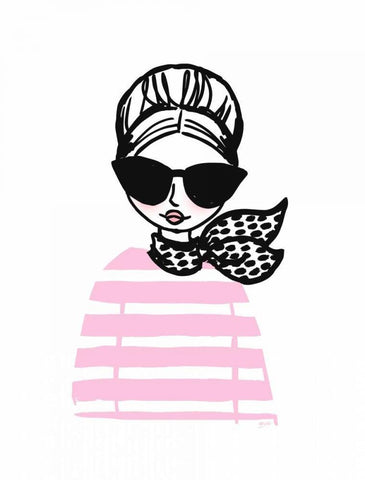 Chloe Black Ornate Wood Framed Art Print with Double Matting by Dos Santos, Bella