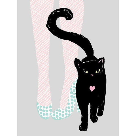 Catwalk White Modern Wood Framed Art Print by Dos Santos, Bella