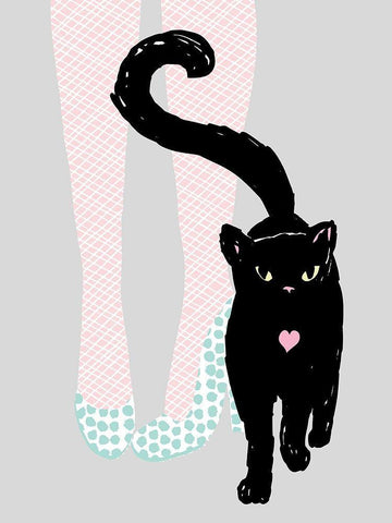 Catwalk Black Ornate Wood Framed Art Print with Double Matting by Dos Santos, Bella