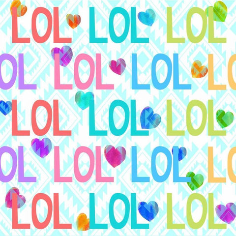 LOL Black Modern Wood Framed Art Print with Double Matting by Dos Santos, Bella