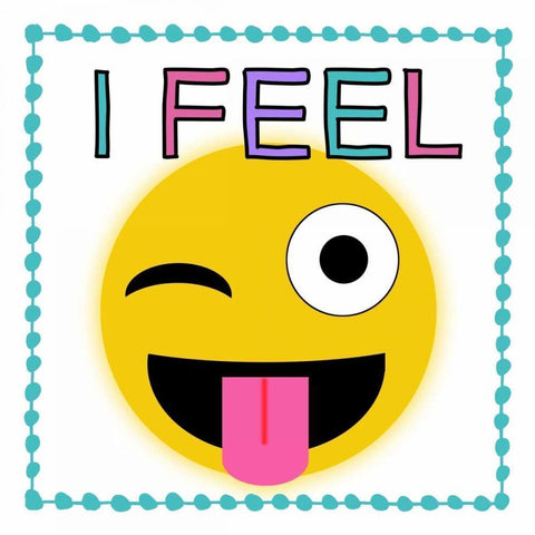 I Feel Silly White Modern Wood Framed Art Print by Dos Santos, Bella